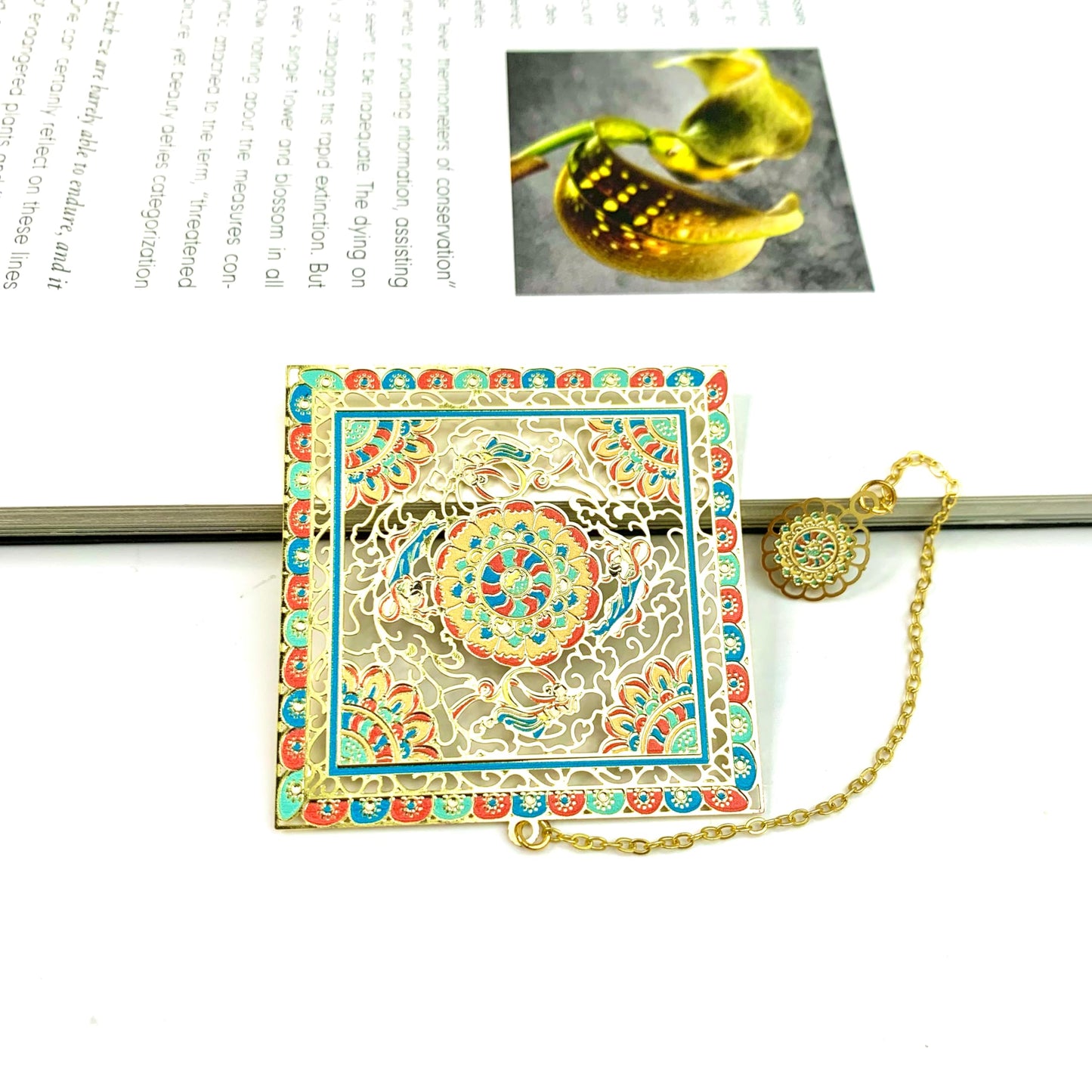 Gift Metal Bookmarks|Dunhuang Cultural Bookmarks|Feitian Cassion Brass Hollow Art Bookmark|Zllada