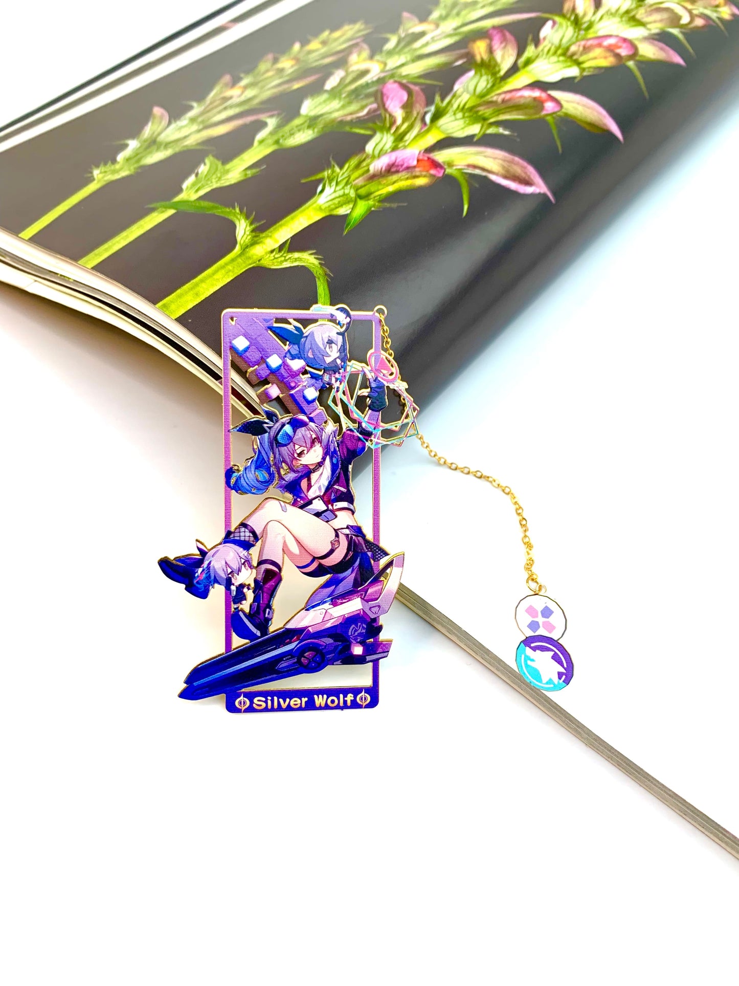 Honkai Star Rail Bookmarks Merch Silver Wolf  | Gift Metal Bookmarks | Zllada