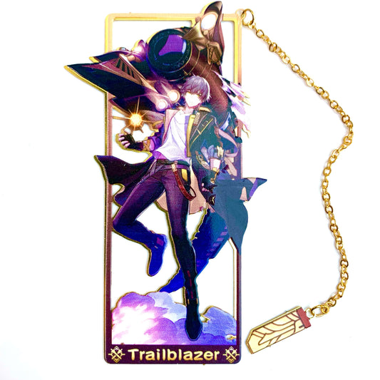 Honkai Star Rail Bookmarks Merch Trailblazer Men |Gift Metal Bookmarks|Zllada