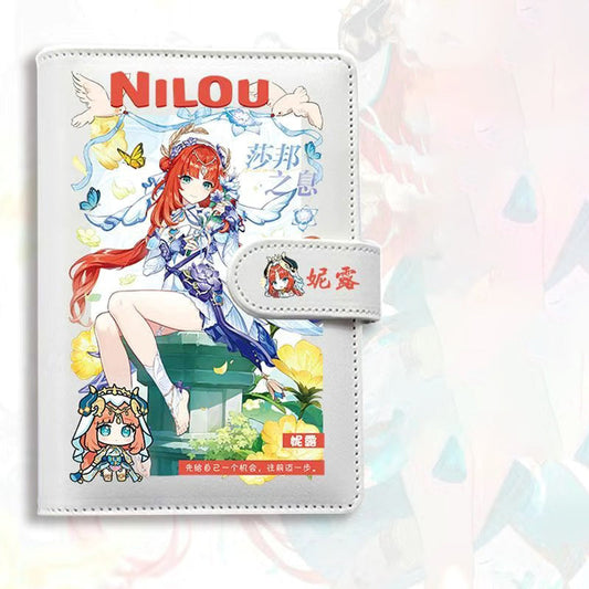 Nilou Genshin Impact Journal Planner - Anime Merch Game Figure - Stainless Steel Binder PU Leather 160 Pages with Magnetic Closure - Gift for Birthday Anniversary - Zllada