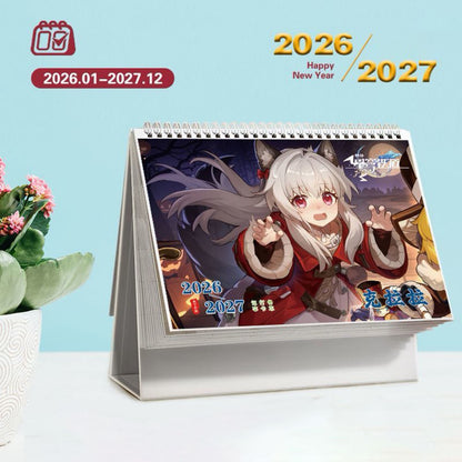 Star Rail Desk Calendar - 2026-2027 Anime Merch Game Figure Yearly Calendar - Gift for New Years - Zllada