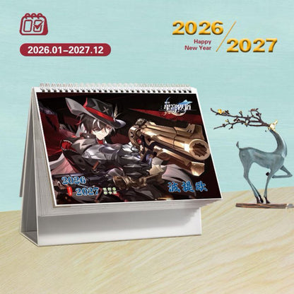 Star Rail Desk Calendar - 2026-2027 Anime Merch Game Figure Yearly Calendar - Gift for New Years - Zllada