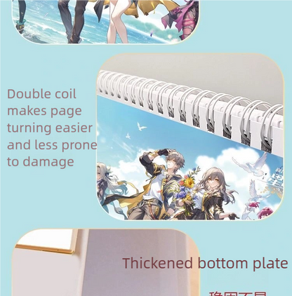 Star Rail Desk Calendar - 2026-2027 Anime Merch Game Figure Yearly Calendar - Gift for New Years - Zllada