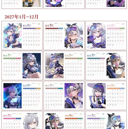 Star Rail Desk Calendar - 2026-2027 Anime Merch Game Figure Yearly Calendar - Gift for New Years - Zllada