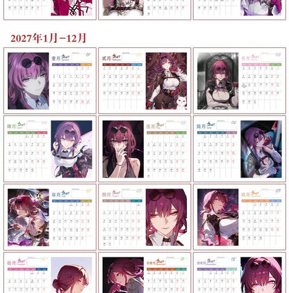 Star Rail Desk Calendar - 2026-2027 Anime Merch Game Figure Yearly Calendar - Gift for New Years - Zllada