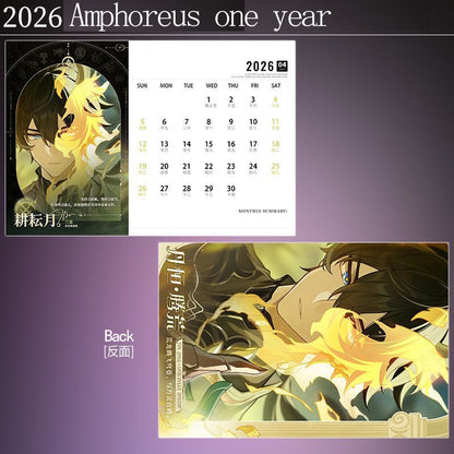 Calendario da tavolo Honkai Star Rail Acheron - Calendario annuale 2025 Anime Merch Game Figure - Regalo per Capodanno - Zllada