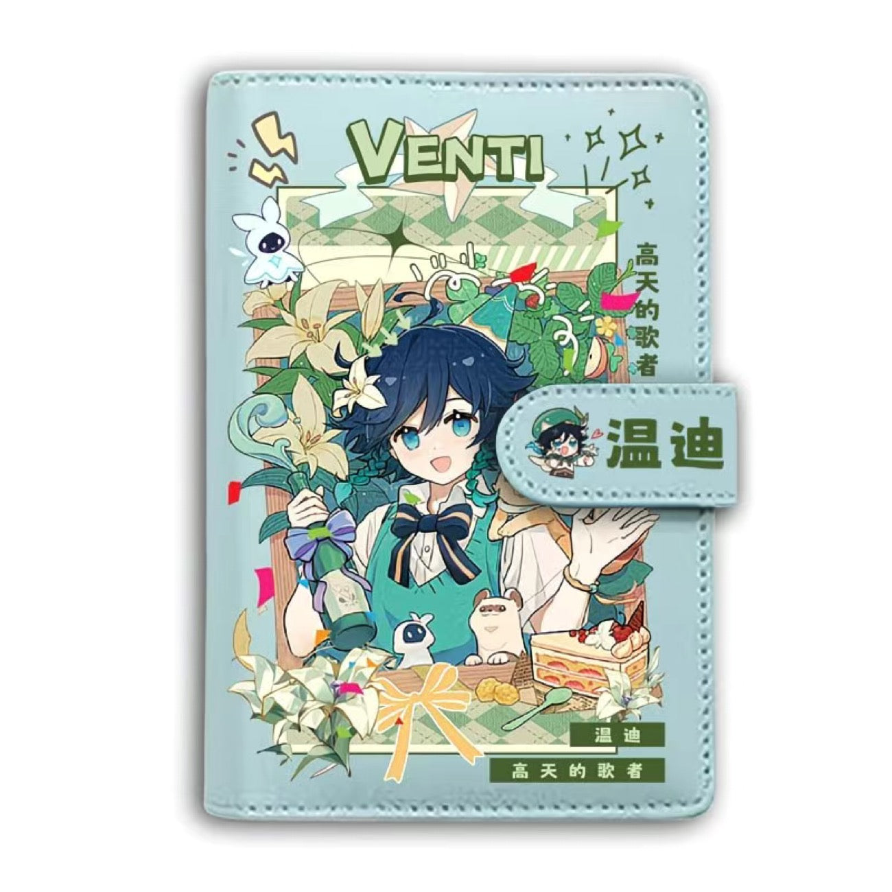 Genshin A6 Journal Merch - Anime Merch Game Figure Planner - Stainless Steel Binder PU Leather 160 Pages with Magnetic Closure - Gift for Birthday Anniversary