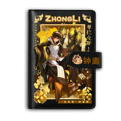 Genshin A6 Journal Merch - Anime Merch Game Figure Planner - Stainless Steel Binder PU Leather 160 Pages with Magnetic Closure - Gift for Birthday Anniversary