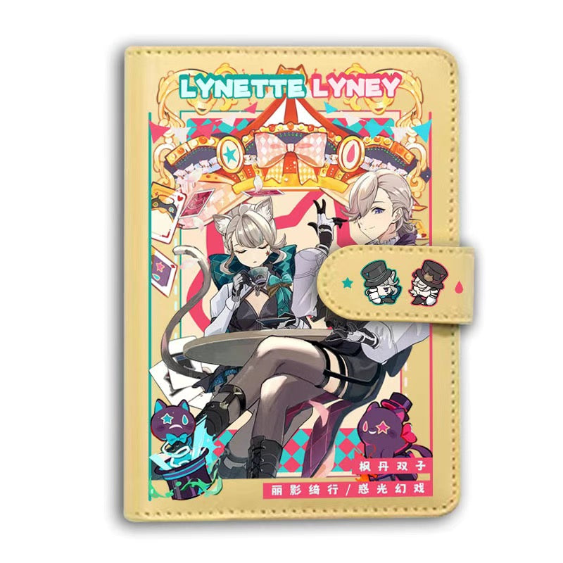 Genshin A6 Journal Merch - Anime Merch Game Figure Planner - Stainless Steel Binder PU Leather 160 Pages with Magnetic Closure - Gift for Birthday Anniversary