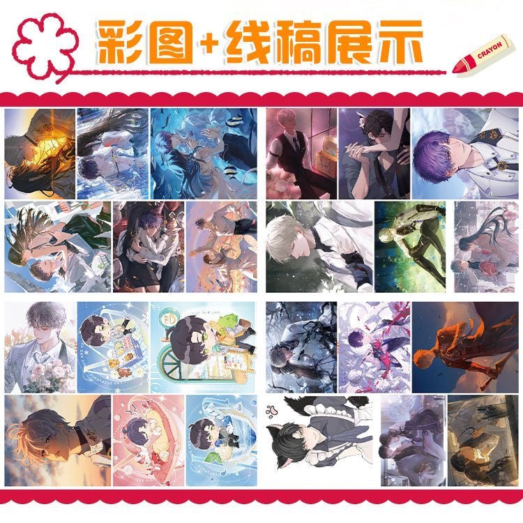 Love Deepspace A4 Coloring Books - Sylus Xavier Rafayel Zayne Caleb Hand-painted Coloring & Sketchbook