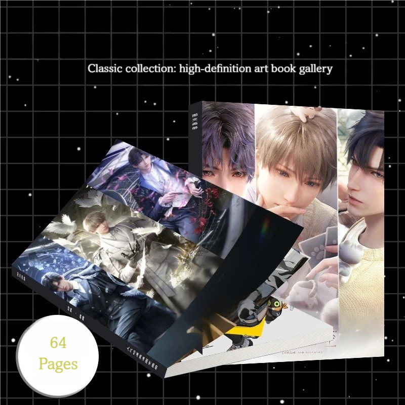 Love Deepspace Art Book Merch 64 Page - Game Peripherals Game Character Concept Art Book - Sylus Xavier Rafayel Zayne Caleb Fans Gift