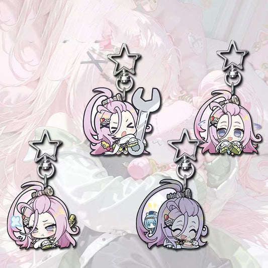 Aino Genshin Star-shaped button keychain Merch - 5cm Double-Sided Acrylic Keychain - High-Definition Printing