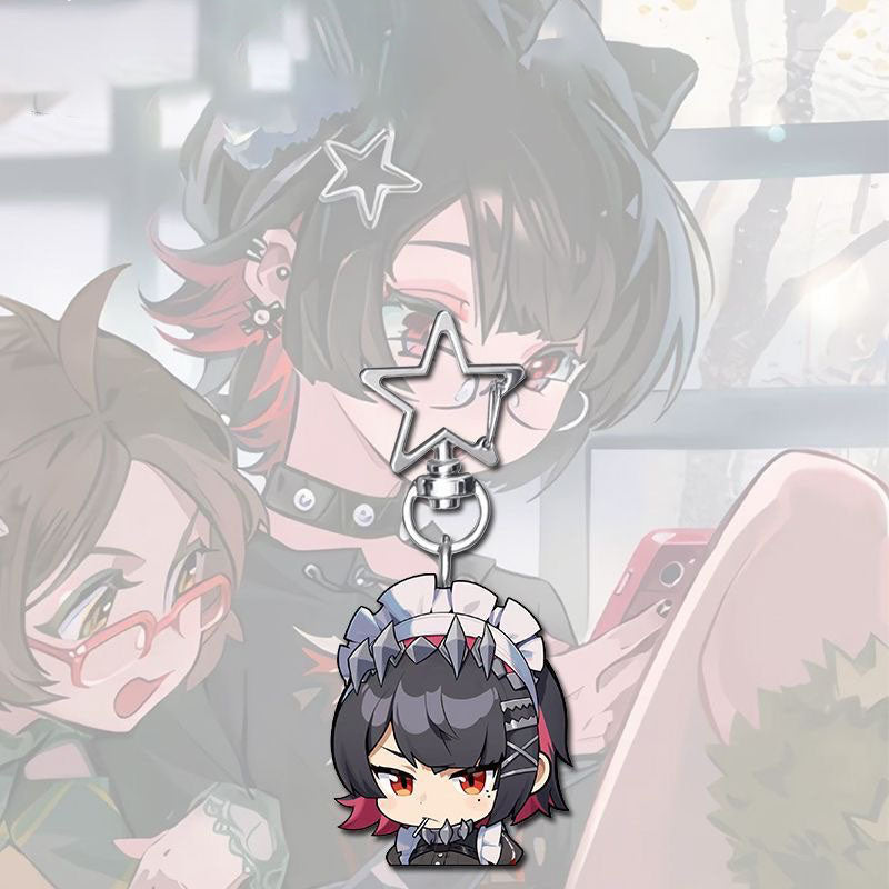 Ellen Zone Zero Star-shaped button keychain Merch - 5cm Double-Sided Acrylic Keychain - High-Definition Printing