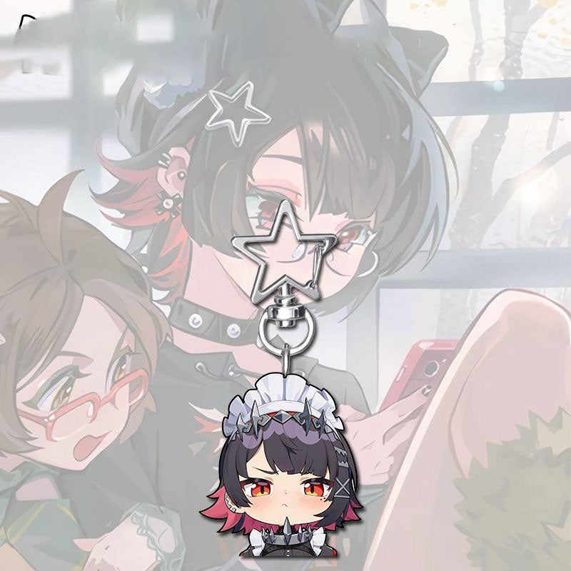 Ellen Zone Zero Star-shaped button keychain Merch - 5cm Double-Sided Acrylic Keychain - High-Definition Printing