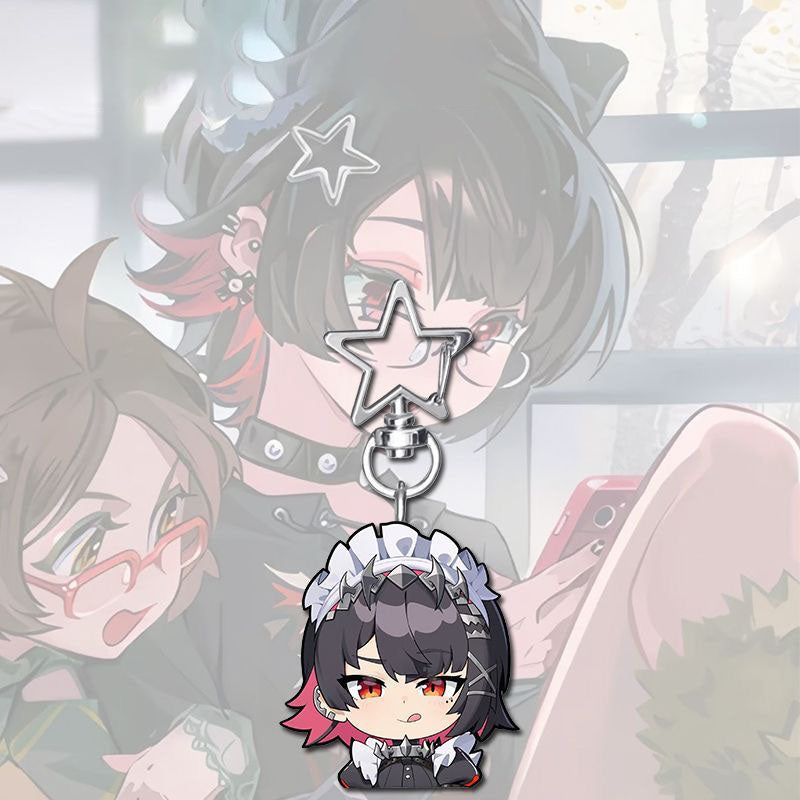 Ellen Zone Zero Star-shaped button keychain Merch - 5cm Double-Sided Acrylic Keychain - High-Definition Printing