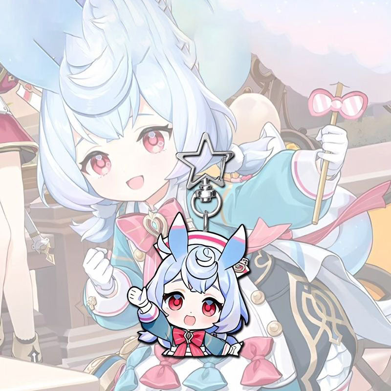 Sigewinne Genshin Star-shaped button keychain Merch - 5cm Double-Sided Acrylic Keychain - High-Definition Printing