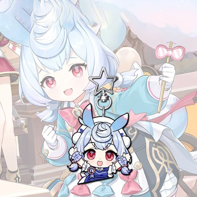 Sigewinne Genshin Star-shaped button keychain Merch - 5cm Double-Sided Acrylic Keychain - High-Definition Printing