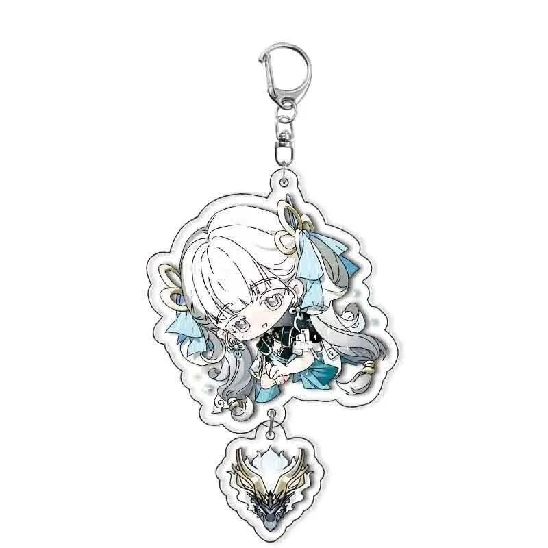 Galbrena Qiuyuan Chisa Lynae&nbsp Wuthering WuWa Waves Star-shaped button keychain Merch - 5cm Double-Sided Acrylic Keychain - High-Definition Printing