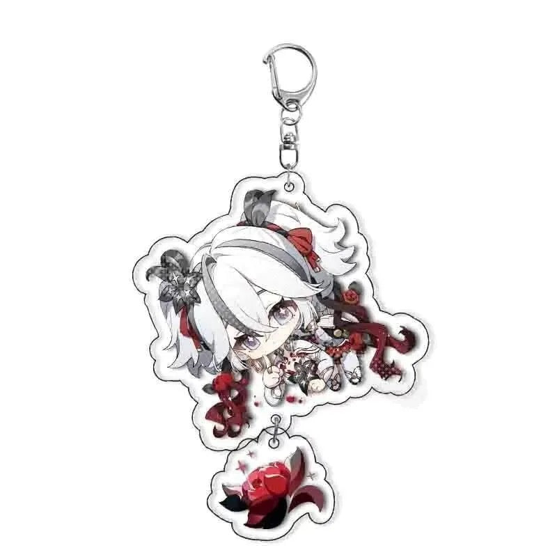 Galbrena Qiuyuan Chisa Lynae&nbsp Wuthering WuWa Waves Star-shaped button keychain Merch - 5cm Double-Sided Acrylic Keychain - High-Definition Printing