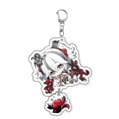 Galbrena Qiuyuan Chisa Lynae&nbsp Wuthering WuWa Waves Star-shaped button keychain Merch - 5cm Double-Sided Acrylic Keychain - High-Definition Printing