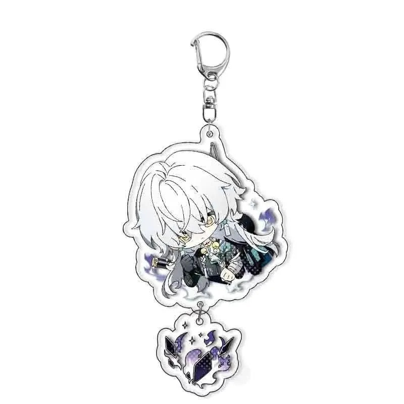 Galbrena Qiuyuan Chisa Lynae&nbsp Wuthering WuWa Waves Star-shaped button keychain Merch - 5cm Double-Sided Acrylic Keychain - High-Definition Printing