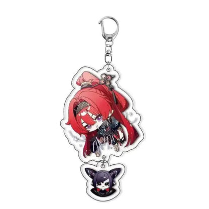 Galbrena Qiuyuan Chisa Lynae&nbsp Wuthering WuWa Waves Star-shaped button keychain Merch - 5cm Double-Sided Acrylic Keychain - High-Definition Printing