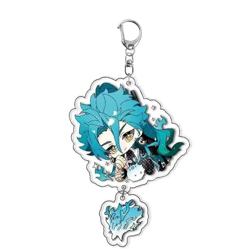 Galbrena Qiuyuan Chisa Lynae&nbsp Wuthering WuWa Waves Star-shaped button keychain Merch - 5cm Double-Sided Acrylic Keychain - High-Definition Printing