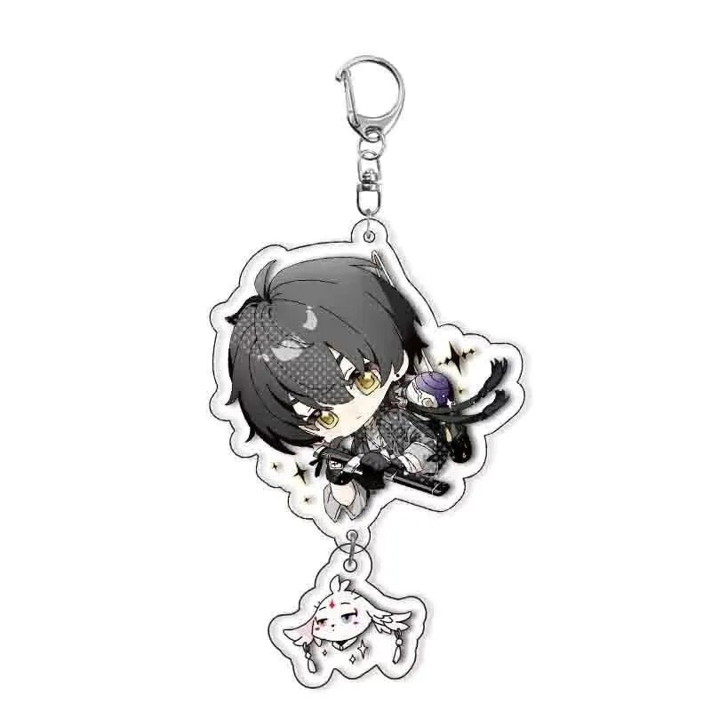 Galbrena Qiuyuan Chisa Lynae&nbsp Wuthering WuWa Waves Star-shaped button keychain Merch - 5cm Double-Sided Acrylic Keychain - High-Definition Printing