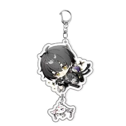 Galbrena Qiuyuan Chisa Lynae&nbsp Wuthering WuWa Waves Star-shaped button keychain Merch - 5cm Double-Sided Acrylic Keychain - High-Definition Printing