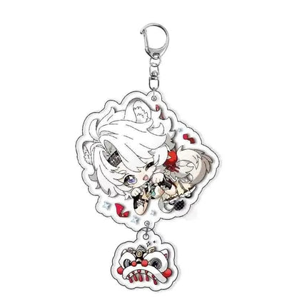 Galbrena Qiuyuan Chisa Lynae&nbsp Wuthering WuWa Waves Star-shaped button keychain Merch - 5cm Double-Sided Acrylic Keychain - High-Definition Printing