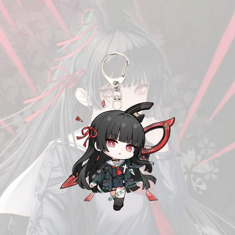 Shorekeeper Camellya Wuthering WuWa Waves Star-shaped button keychain Merch - 5cm Double-Sided Acrylic Keychain - High-Definition Printing