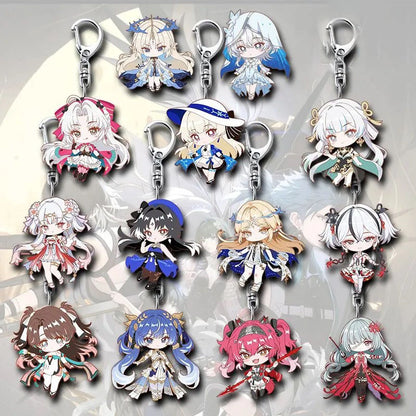 Shorekeeper Camellya Wuthering WuWa Waves Star-shaped button keychain Merch - 5cm Double-Sided Acrylic Keychain - High-Definition Printing