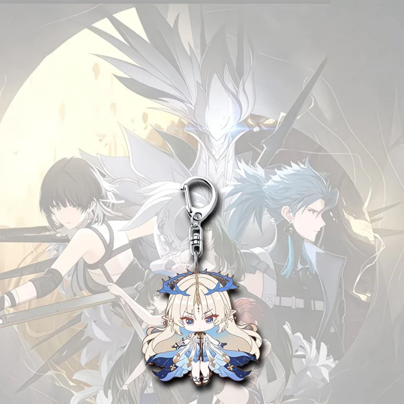 Shorekeeper Camellya Wuthering WuWa Waves Star-shaped button keychain Merch - 5cm Double-Sided Acrylic Keychain - High-Definition Printing