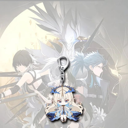 Shorekeeper Camellya Wuthering WuWa Waves Star-shaped button keychain Merch - 5cm Double-Sided Acrylic Keychain - High-Definition Printing