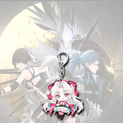 Shorekeeper Camellya Wuthering WuWa Waves Star-shaped button keychain Merch - 5cm Double-Sided Acrylic Keychain - High-Definition Printing