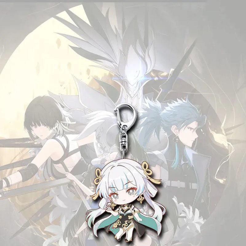 Shorekeeper Camellya Wuthering WuWa Waves Star-shaped button keychain Merch - 5cm Double-Sided Acrylic Keychain - High-Definition Printing