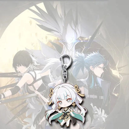 Shorekeeper Camellya Wuthering WuWa Waves Star-shaped button keychain Merch - 5cm Double-Sided Acrylic Keychain - High-Definition Printing