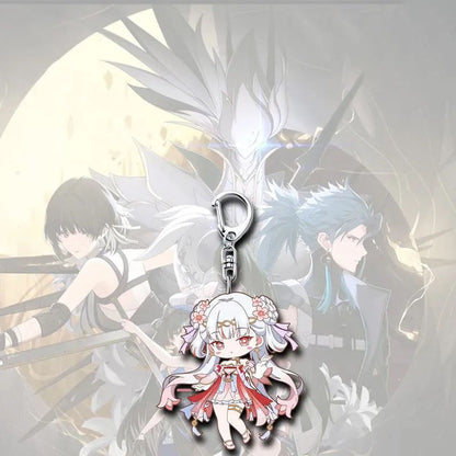 Shorekeeper Camellya Wuthering WuWa Waves Star-shaped button keychain Merch - 5cm Double-Sided Acrylic Keychain - High-Definition Printing