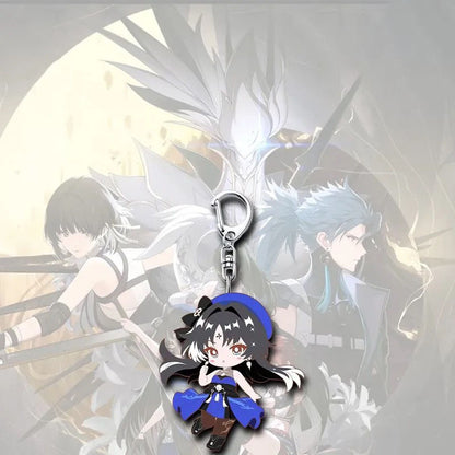 Shorekeeper Camellya Wuthering WuWa Waves Star-shaped button keychain Merch - 5cm Double-Sided Acrylic Keychain - High-Definition Printing