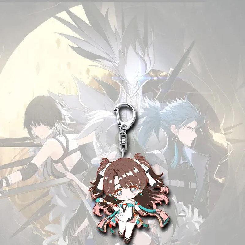 Shorekeeper Camellya Wuthering WuWa Waves Star-shaped button keychain Merch - 5cm Double-Sided Acrylic Keychain - High-Definition Printing