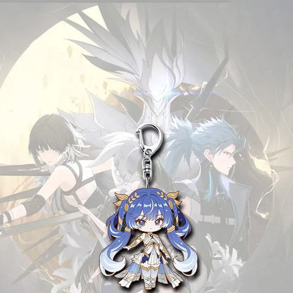 Shorekeeper Camellya Wuthering WuWa Waves Star-shaped button keychain Merch - 5cm Double-Sided Acrylic Keychain - High-Definition Printing