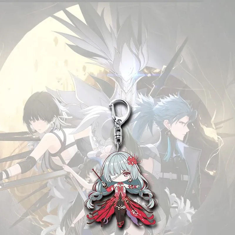 Shorekeeper Camellya Wuthering WuWa Waves Star-shaped button keychain Merch - 5cm Double-Sided Acrylic Keychain - High-Definition Printing