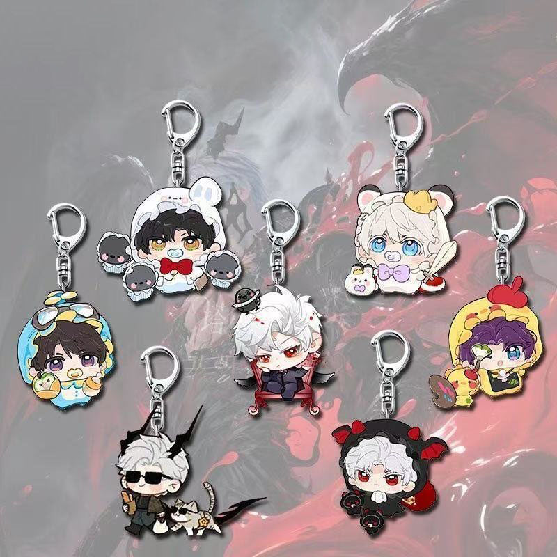 Caleb Love Deepspace Button keychain Merch - 5cm Double-Sided Acrylic Keychain - Zayne, Xavier, Rafayel, Sylus,Caleb