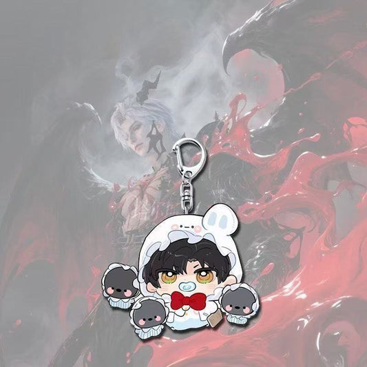 Caleb Love Deepspace Button keychain Merch - 5cm Double-Sided Acrylic Keychain - Zayne, Xavier, Rafayel, Sylus,Caleb