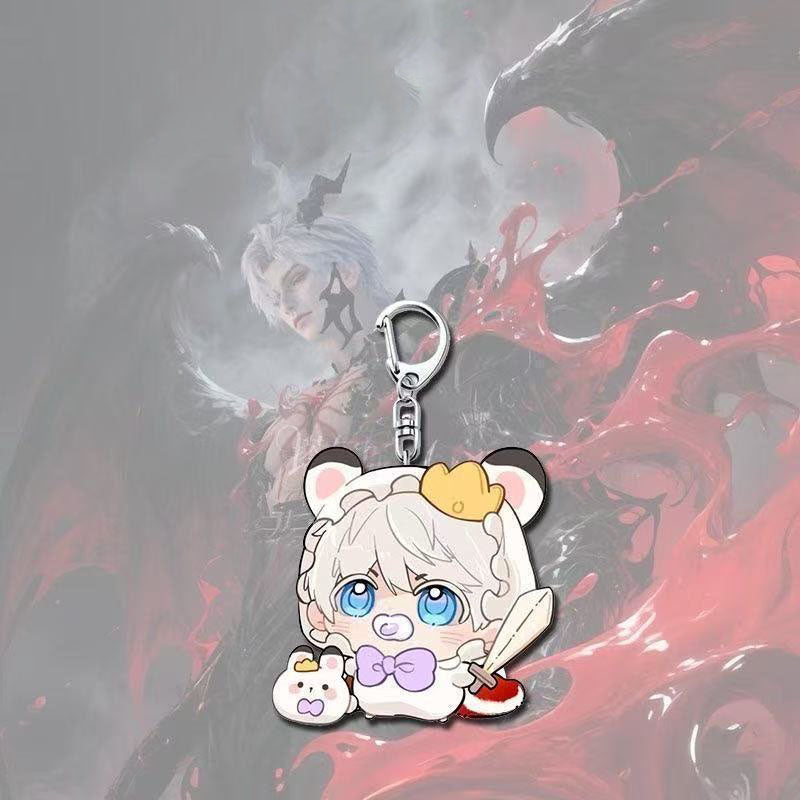 Caleb Love Deepspace Button keychain Merch - 5cm Double-Sided Acrylic Keychain - Zayne, Xavier, Rafayel, Sylus,Caleb