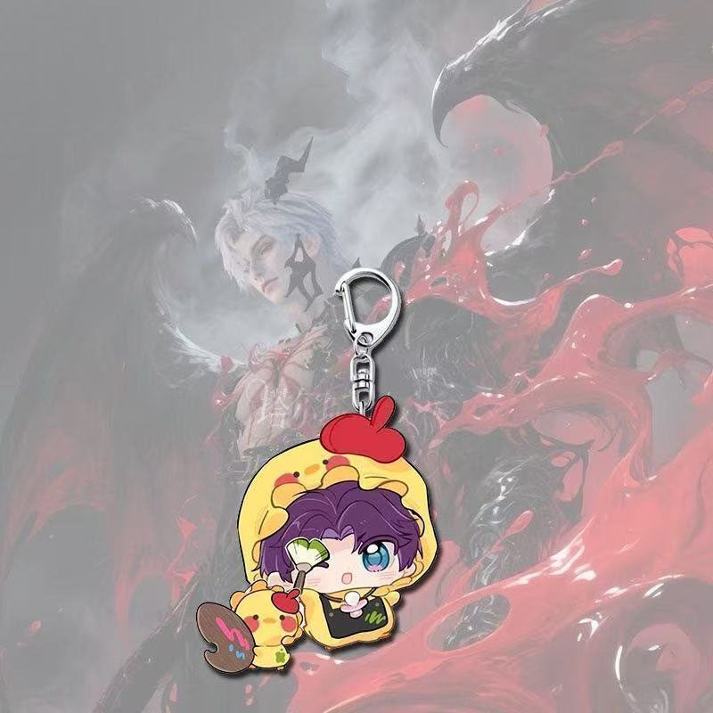 Caleb Love Deepspace Button keychain Merch - 5cm Double-Sided Acrylic Keychain - Zayne, Xavier, Rafayel, Sylus,Caleb