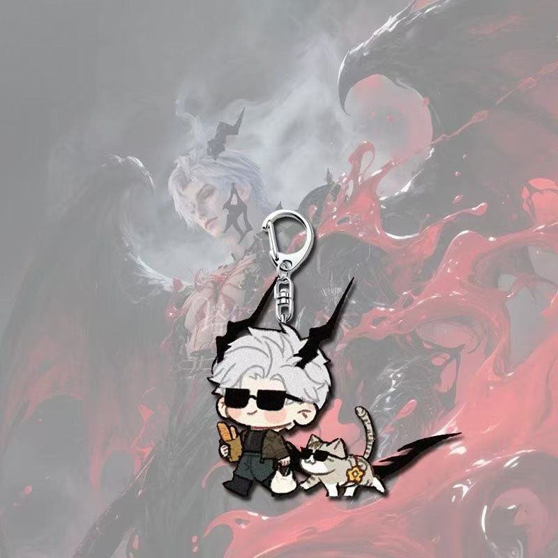 Caleb Love Deepspace Button keychain Merch - 5cm Double-Sided Acrylic Keychain - Zayne, Xavier, Rafayel, Sylus,Caleb