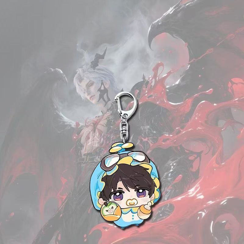 Caleb Love Deepspace Button keychain Merch - 5cm Double-Sided Acrylic Keychain - Zayne, Xavier, Rafayel, Sylus,Caleb