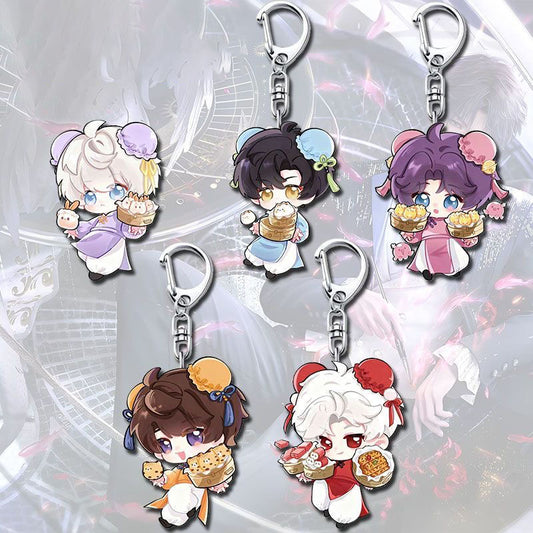 Sylus Caleb Love Deepspace Button keychain Merch - 5cm Double-Sided Acrylic Keychain - Zayne, Xavier, Rafayel, Sylus,Caleb