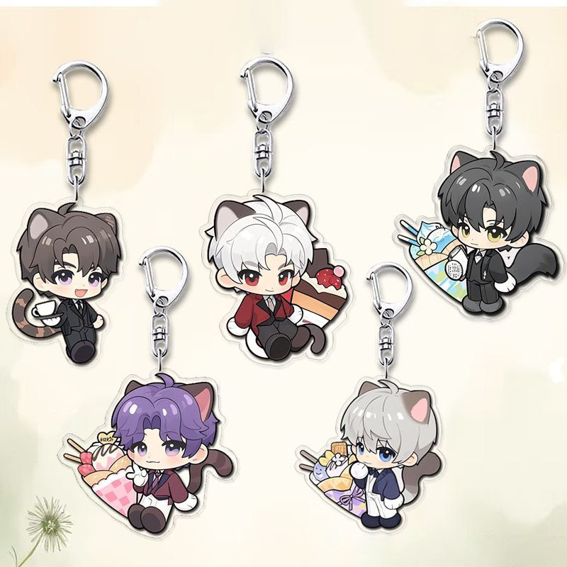 Rafayel Sylus Caleb Love Deepspace Button keychain Merch - 5cm Double-Sided Acrylic Keychain - Zayne, Xavier, Rafayel, Sylus,Caleb